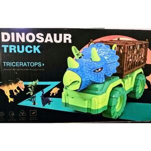 Temi Dinosaur Truck Set Triceratops For Gift Set Sealed Box Ages 3+